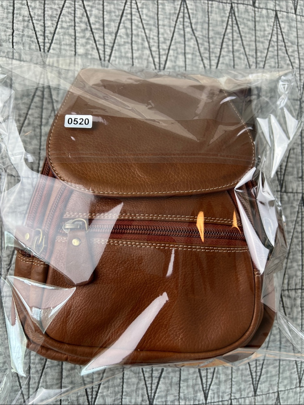 Source Unknown Tan Leather Mini Backpack - Picture 16 of 16